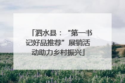 泗水县：“第一书记好品推荐”展销活动助力乡村振兴