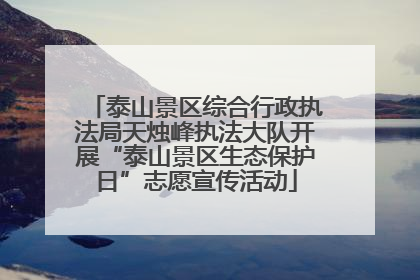 泰山景区综合行政执法局天烛峰执法大队开展“泰山景区生态保护日”志愿宣传活动