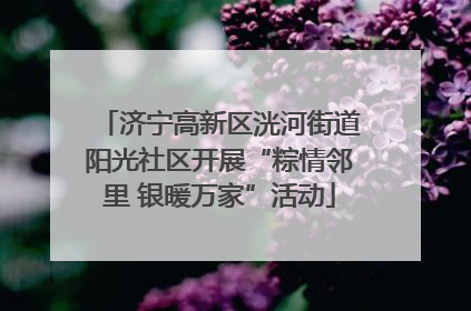 济宁高新区洸河街道阳光社区开展“粽情邻里 银暖万家”活动