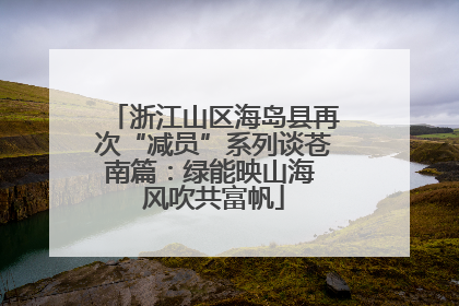 浙江山区海岛县再次“减员”系列谈苍南篇：绿能映山海 风吹共富帆