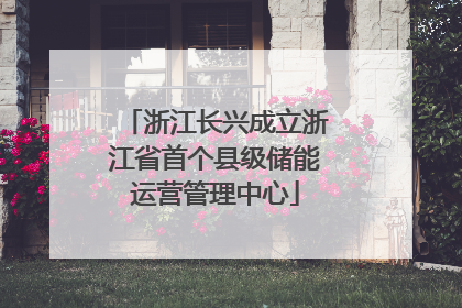 浙江长兴成立浙江省首个县级储能运营管理中心