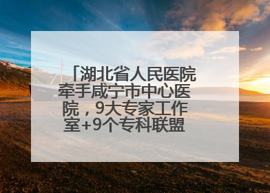 湖北省人民医院牵手咸宁市中心医院，9大专家工作室+9个专科联盟筑牢区域医疗网