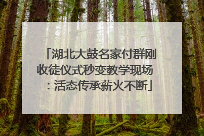 湖北大鼓名家付群刚收徒仪式秒变教学现场：活态传承薪火不断