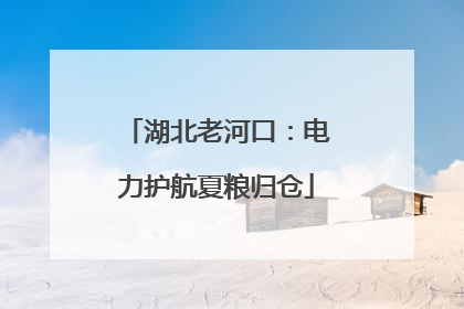 湖北老河口：电力护航夏粮归仓