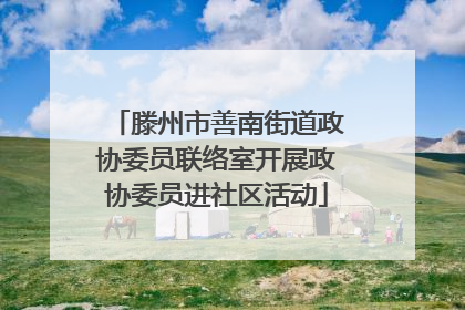 滕州市善南街道政协委员联络室开展政协委员进社区活动