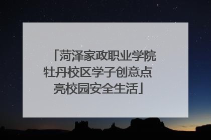 菏泽家政职业学院牡丹校区学子创意点亮校园安全生活