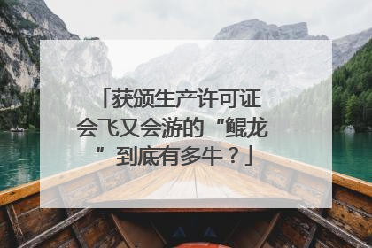 获颁生产许可证 会飞又会游的“鲲龙”到底有多牛？