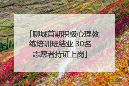 聊城首期积极心理教练培训班结业 30名志愿者持证上岗