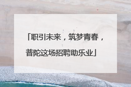 职引未来，筑梦青春，普陀这场招聘助乐业