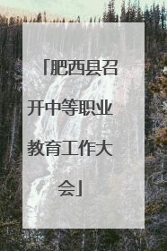 肥西县召开中等职业教育工作大会