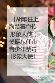 胡歌任上海禁毒宣传形象大使，樊振东任市青少年禁毒形象大使