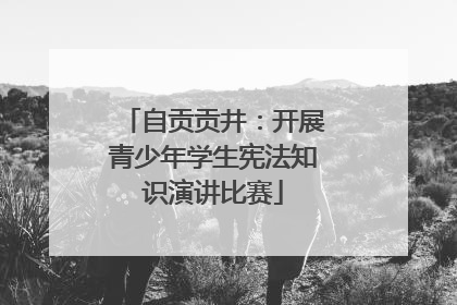 自贡贡井：开展青少年学生宪法知识演讲比赛