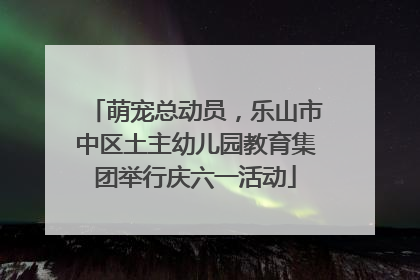 萌宠总动员，乐山市中区土主幼儿园教育集团举行庆六一活动