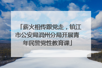 薪火相传跟党走，镇江市公安局润州分局开展青年民警党性教育课