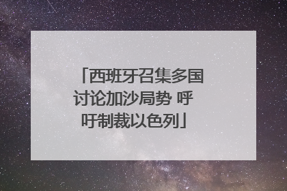 西班牙召集多国讨论加沙局势 呼吁制裁以色列