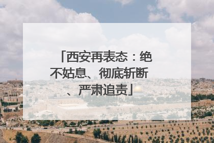 西安再表态：绝不姑息、彻底斩断、严肃追责