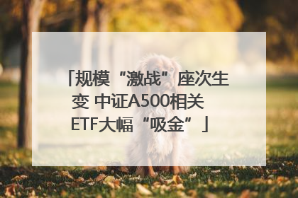 规模“激战”座次生变 中证A500相关ETF大幅“吸金”