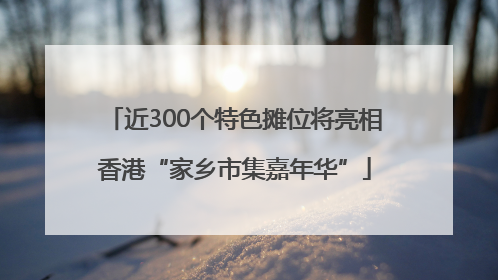 近300个特色摊位将亮相香港“家乡市集嘉年华”