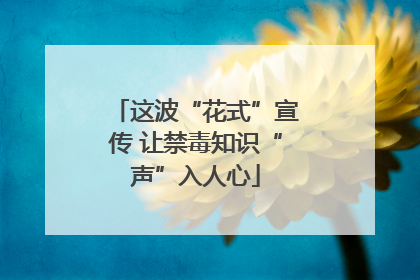 这波“花式”宣传 让禁毒知识“声”入人心