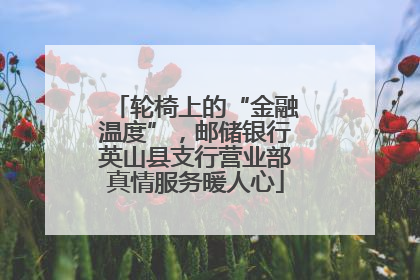 轮椅上的“金融温度”，邮储银行英山县支行营业部真情服务暖人心