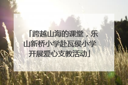 跨越山海的课堂，乐山新桥小学赴瓦侯小学开展爱心支教活动