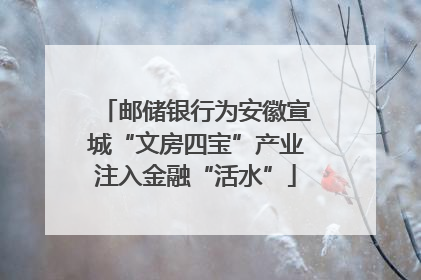 邮储银行为安徽宣城“文房四宝”产业注入金融“活水”