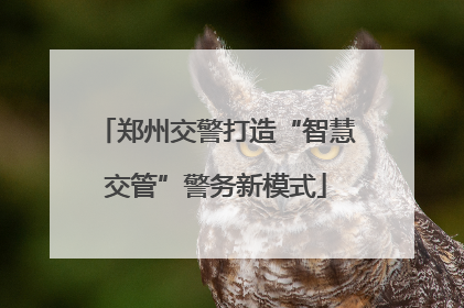 郑州交警打造“智慧交管”警务新模式