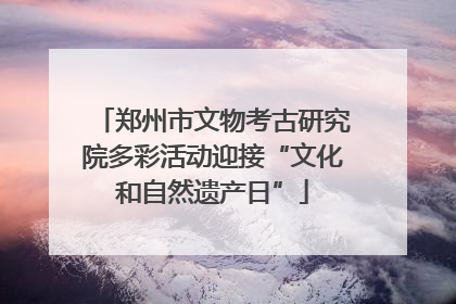 郑州市文物考古研究院多彩活动迎接“文化和自然遗产日”