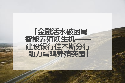 金融活水破困局 智能养殖焕生机——建设银行佳木斯分行助力蛋鸡养殖突围