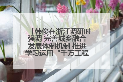 韩俊在浙江调研时强调 完善城乡融合发展体制机制 推进学习运用“千万工程”经验走深走实