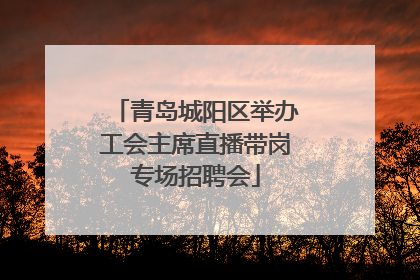 青岛城阳区举办工会主席直播带岗专场招聘会