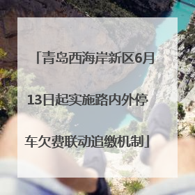 青岛西海岸新区6月13日起实施路内外停车欠费联动追缴机制