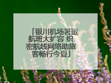 银川机场暑运航班大扩容 织密航线网络助旅客畅行今夏