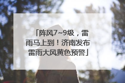 阵风7~9级，雷雨马上到！济南发布雷雨大风黄色预警