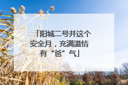 阳城二号井这个安全月，充满温情有“爸”气