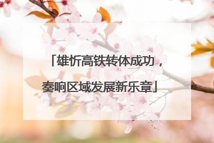 雄忻高铁转体成功，奏响区域发展新乐章