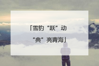 雪豹“跃”动 “典”亮青海