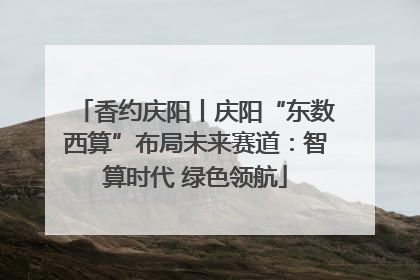 香约庆阳丨庆阳“东数西算”布局未来赛道：智算时代 绿色领航