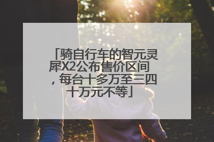 骑自行车的智元灵犀X2公布售价区间，每台十多万至三四十万元不等