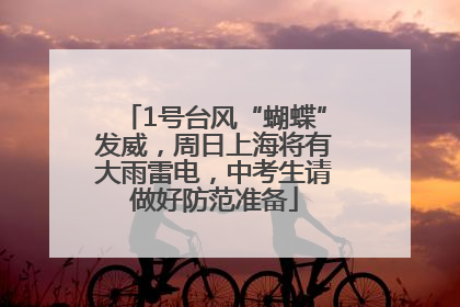 1号台风“蝴蝶”发威，周日上海将有大雨雷电，中考生请做好防范准备