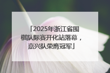 2025年浙江省围棋队际赛开化站落幕，嘉兴队荣膺冠军