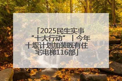 2025民生实事“十大行动”丨今年十堰计划加装既有住宅电梯116部