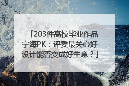203件高校毕业作品宁海PK：评委最关心好设计能否变成好生意？